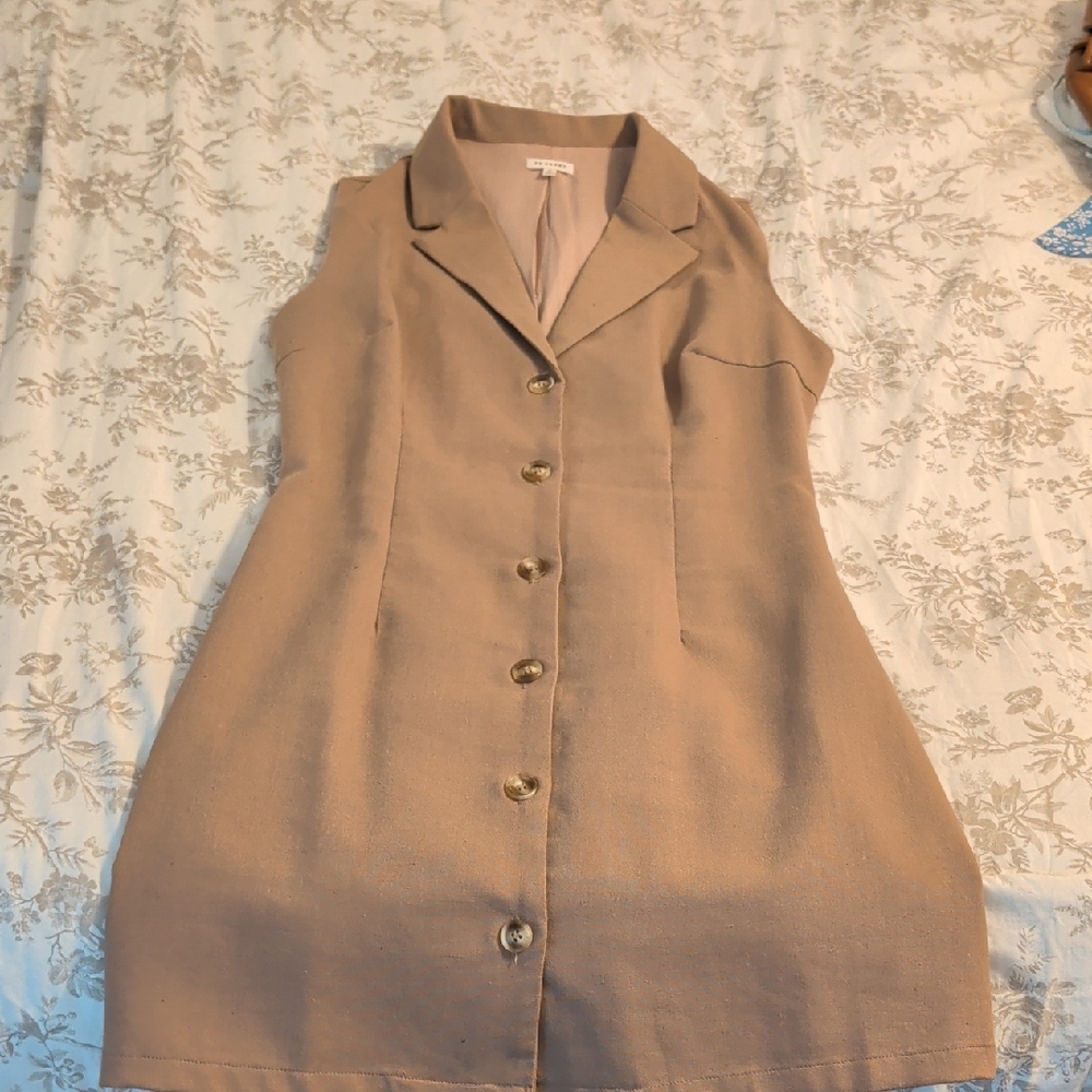 En Creme Tan Mini Dress